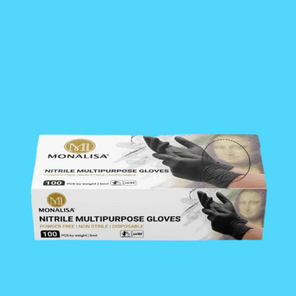 MONALISA™ Black Nitrile Gloves | 5mil Exam Gloves |