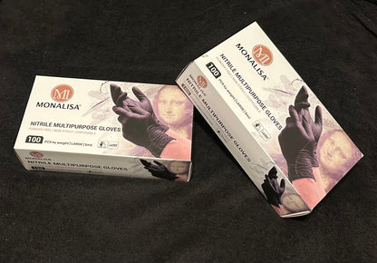 MONALISA™ Black Nitrile Gloves | 5mil Exam Gloves |