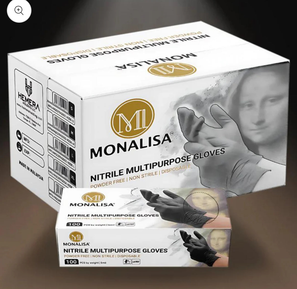 MONALISA™ Black Nitrile Gloves | 5mil Exam Gloves |