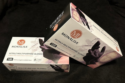 MONALISA™ Black Nitrile Gloves | 5mil Exam Gloves |